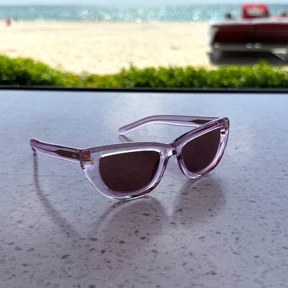 Gucci 1521S 004 Violet Violet Brown Sunglasses Women T140 - Picture 7 of 12